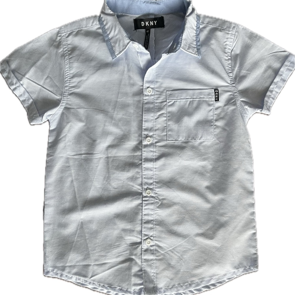 Boys Button Down Short Sleeve Shirt DKNY